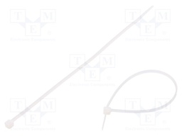 Cable tie; L: 165mm; W: 2.5mm; polyamide; 80N; natural; Ømax: 43mm