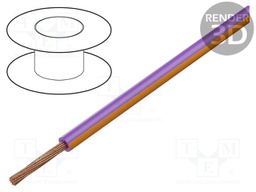 Wire; H05V-K,LgY; stranded; Cu; 1.5mm2; PVC; violet-orange; 100m