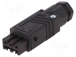 Connector: rectangular; ST; plug; female; PIN: 3; tinned; IP54; 16A