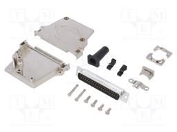 D-Sub; PIN: 37; male; shielded,with strain relief; angled 45°