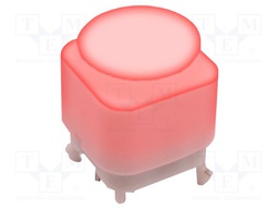 Switch: keypad; SPST; 0.03A/28VDC; LED; red; THT; Leads: for PCB