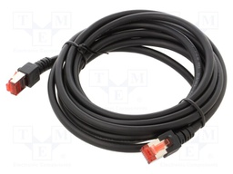 Patch cord; S/FTP; 6; stranded; Cu; LSZH; black; 3m; 27AWG