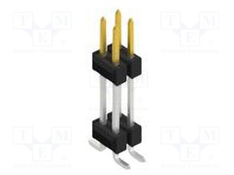 Connector: pin strips; pin header; male; PIN: 4; 2.54mm; SMT; 2x2