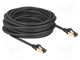 Patch cord; S/FTP; Cat: 7; RJ45 plug,both sides; 10m; TPE; black