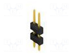 Connector: pin strips; pin header; male; PIN: 2; 2.54mm; THT; 2x1