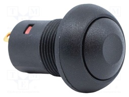 Switch: push-button; Pos: 2; SPST-NO; 0.1A/24VDC; black; on panel