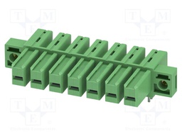 PCB headers, nominal cross section: 6 mm?, color: green, nom