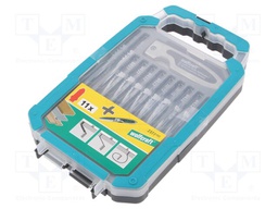 Blades set; for wood,metal,plastic; 11pcs; Kit: knife
