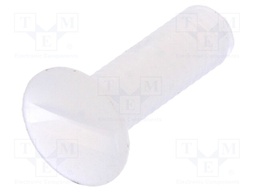 Screw; M3x10; 0.5; Head: countersunk; slotted; 1mm; polyamide