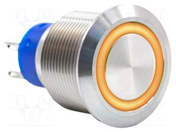 Switch: vandal resistant; SPDT; 3A/250VAC; IP67; ON-ON; 24V; Ø22mm