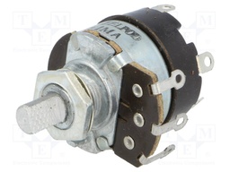 Potentiometer: shaft; single turn; 1MΩ; 500mW; ±20%; soldered; 6mm