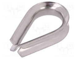 Thimble for rope; acid resistant steel A4; for rope; DIN6899