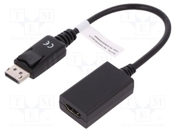 Cable; DisplayPort 1.1a; DisplayPort plug,HDMI socket; 150mm