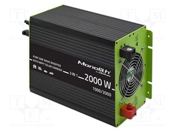 Converter: DC/AC; 1kW; Uout: 230VAC; 12VDC; 220x350x145mm; 87%; MPPT