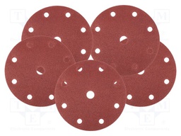 Sanding plate; Granularity: 100; Mounting: bur; with holes; Ø150mm