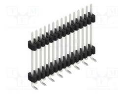 Connector: pin strips; pin header; male; PIN: 15; 1.27mm; SMT; 1x15
