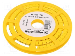Markers for cables and wires; yellow; Character colour: black