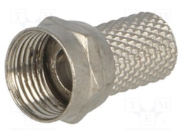 Plug; F; male; straight; CT100,RG6; Ømax: 6.5mm; twist-on; for cable