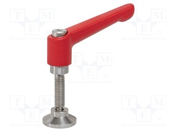Lever; adjustable; Thread len: 63mm; Lever length: 63mm; Body: red
