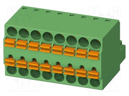 PCB TWIN plug, nominal cross section: 1.5 mm2, color: green,