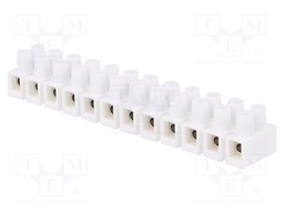Terminal block; screw terminal; ways: 12; 4mm2; terminals: 24; 400V