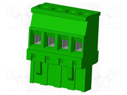 Connector: pluggable terminal block; plug; female; angled 90°