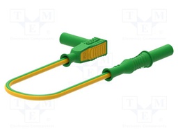 Test lead; 12A; banana plug 4mm,angular banana plug 4mm; Len: 1m