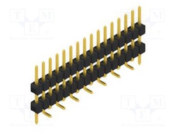 Connector: pin strips; pin header; male; PIN: 16; 2.54mm; SMT; 1x16