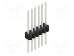 Connector: pin strips; pin header; male; PIN: 6; 1.27mm; THT; 1x6