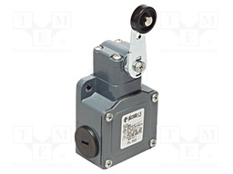 Limit switch; lever R 49mm, plastic roller Ø20mm; NO + NC; 10A