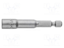 Screwdriver bit; 6-angles socket; HEX 6mm; Mounting: 1/4"