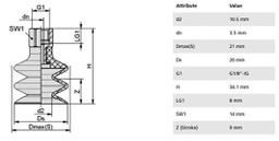Component: suction cup; Man.series: FSG; Mounting: G1/8-IG; 6.4g