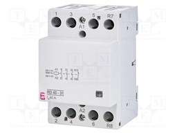 Contactor: 4-pole installation; 40A; 230VAC,230VDC; NC + NO x3