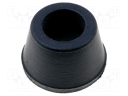Foot; black; rubber; A: 11.5mm; B: 8.7mm; C: 5.6mm; E: 7.4mm; D: 3.2mm
