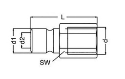Connector; connector pipe; 10bar; Seal: FPM; Enclos.mat: brass