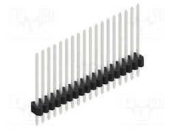 Connector: pin strips; pin header; male; PIN: 18; 1.27mm; THT; 1x18