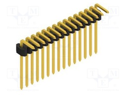 Connector: pin strips; pin header; male; PIN: 15; 1.27mm; THT; 1x15