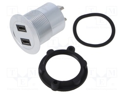 Adapter; for panel mounting,rear side nut; USB 2.0; Thread: M25