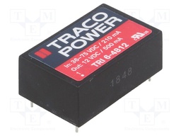 Converter: DC/DC; 6W; Uin: 36÷75V; Uout: 12VDC; Iout: 500mA; DIP24