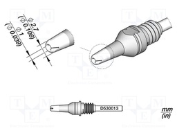 Tip: for desoldering irons; 2.7x1mm; JBC-DT530-A