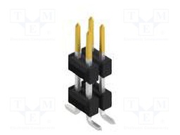 Connector: pin strips; pin header; male; PIN: 4; 2.54mm; SMT; 2x2