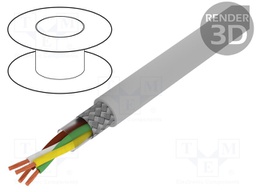 Wire; BiT LiYCY; 4x2x0,75mm2; tinned copper braid; PVC; grey