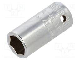 Socket; 6-angles,socket spanner; 7mm; 1/4"; steel; L: 23mm