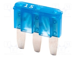 Fuse: fuse; 15A; 32VDC; automotive; 14.3mm; 14.3x3.8x15.3mm