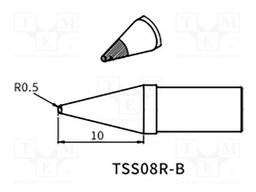 Tip; conical; 0.5mm; QUICK-TS8