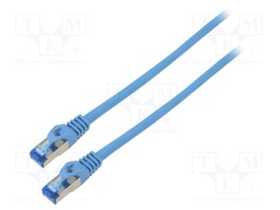 Patch cord; S/FTP; 6a; stranded; CCA; LSZH; blue; 3m; 26AWG; Cores: 8