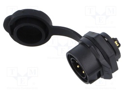 Connector: circular; Quicklock; socket; male; straight; PIN: 4; 400V