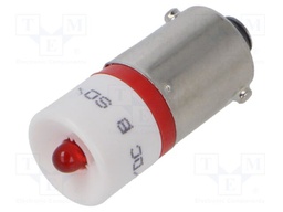 LED lamp; red; BA9S; 24VDC; 24VAC; No.of diodes: 1