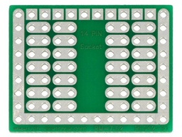 Board: universal; single sided,prototyping; W: 24.76mm; L: 31.75mm