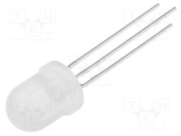LED; 8mm; bicolour; red/green; 800mcd; 130mcd; 50°; cathode
